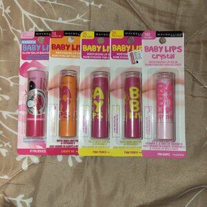 Maybelline Baby Lips 5 Total New Unopened
